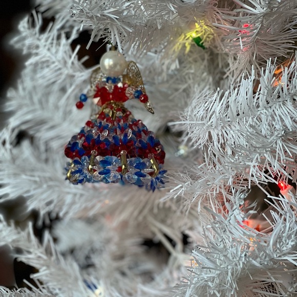 Rare Vintage 1971 Gold Wings Pearl Cherub Christmas Ornament - Picture 4 of 7